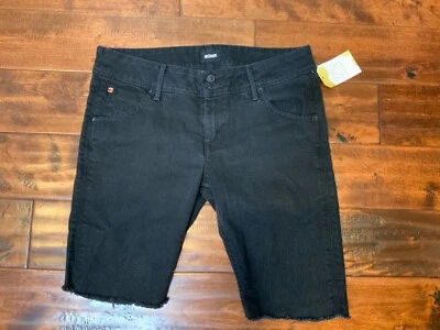 Pantalones Cortos Hudson Negros Denim Collin Solapa Corte, Talla 29 Foto 1 de 4