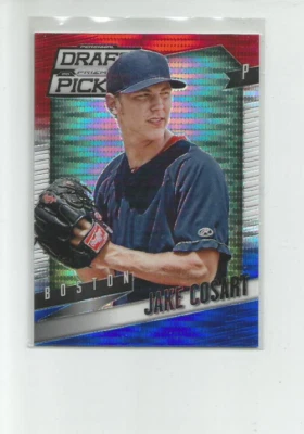 2014 Prizm Perennial Draft Picks Prizms Red White and Blue Pulsar #9 Jake Cosart - Image 1 of 2