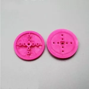 10 pièces 36 mm poulie plastique en forme de D arbre roue à ouverture 3 mm pour moteur jouet/engrenage à faire soi-même - Photo 1/4