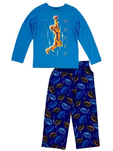 Boys 2-Piece Blue Great Catch Football Sleepwear Pajama Set - Picture 1 of 1