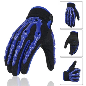 Motorcycle Gloves Full Finger Motorbike Racing Gloves Skeleton Protection Gloves - Picture 1 of 11
