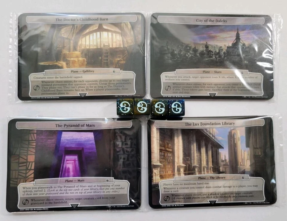 MTG Doctor Who - Complete Set 40 Planechase Cards with All 4 Dice - New & Sealed - Image 1 of 1