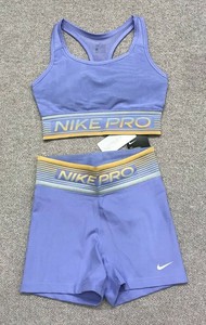 nike pro shorts and bra set