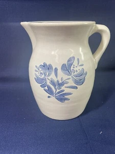 PFALTZGRAFF PITCHER YORKTOWNE BLUE FORAL STONEWARE  8"H - Picture 1 of 9