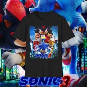 Sonic The Hedgehog 3 Shadow Tails Knuckles Unisex Softstyle T-Shirt - Picture 1 of 5