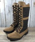 Ugg Elvia Tall Chestnut Waterproof 1018473 Lace Up Boots Womens Size 9 Side Zip