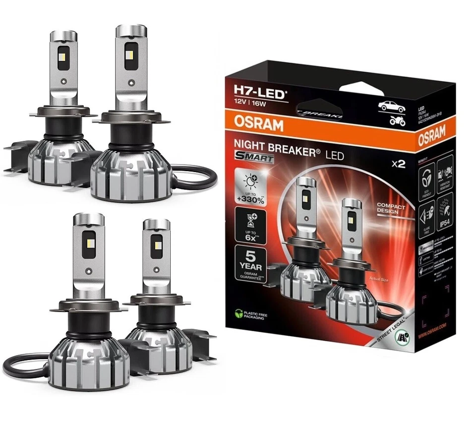 OSRAM NIGHT BREAKER H7 LED 330 Set für Citroen Jumper Y Bj 2014 64210DWNBSM