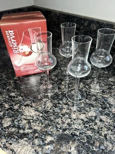 Set of 4 Bormioli Rocco Riserva Grappa Italian Liquor, Pisco, Marc Glasses - Picture 1 of 22