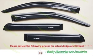 Weather Shields for 2012-2020 RG Model Holden Colorado DUAL CAB Tinted Black - Picture 1 of 21