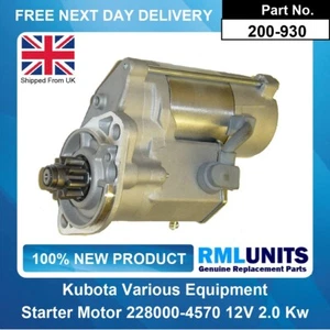 Motor De Arranque Para Kioti Daedong LK3054 1993-2004 12V 2.0 Kw - Imagen 1 de 5