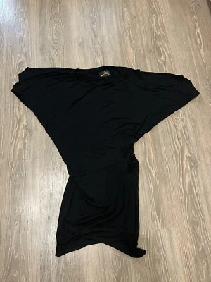 VESTIDO RARO ANGLOMANÍA VIVIENNE WESTWOOD MUJER NEGRO ASIMÉTRICO CUELLO BARCO TALLA S Foto 1 de 4