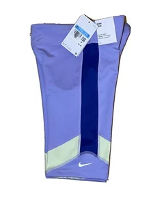 NWT NIKE ONE Girls Youth DRI-FIT Athletic Bike Shorts Purple Pulse Size M - Picture 1 of 4