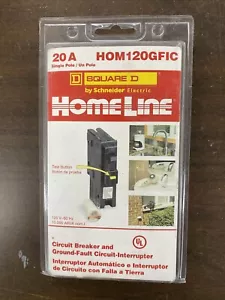 Square D HomeLine 20A einpolige Brecher HOM120GFIC. Neue, versiegelte Verpackung. - Bild 1 von 4