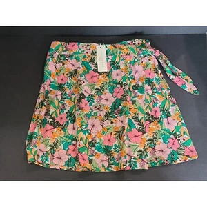 Copper key girls floral  hibiscus skirt Hawaiian breach summer sz XL - Picture 1 of 5