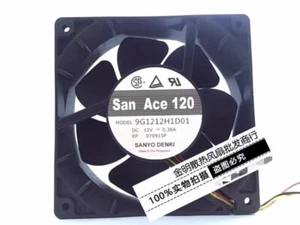 1 pcs Sanyo 12038 12CM 9G1212H1D01 12V 0.38A chassis cooling fan - Afbeelding 1 van 1