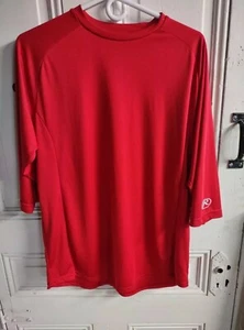 T.shirt colore rosso manica 3/4 100% poliestere speciale per primavera/estate - Foto 1 di 5