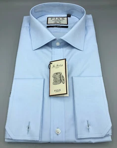Thomas Pink, P/Blue Shirt, UK:17,5, EU:44, UVP:115£!  Neu mit Etikett, Slim Fit, D/Manschette - Bild 1 von 10