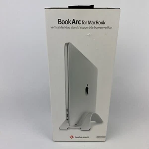 Twelve South BookArc for MacBook | Space-Saving Vertical Desktop Silver - Picture 1 of 5