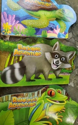 Children's Board Books Ocean Rainforest and Backyard Adventure set of 3 - Image 1 of 4