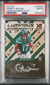 2022 Panini XR - Luminous Endorsements #LUM-GW Garrett Wilson /99 (AU, RC) PSA 8 - Picture 1 of 2