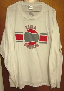 LIMA HIGH SCHOOL tennis XXL T shirt longsleeves Spartans logo OHIO beat-up tee - Picture 1 of 2