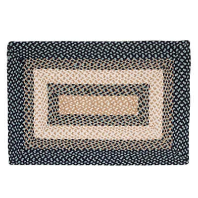 Alfombra náutica trenzada alfombra azul y blanco marino para sala de estar y dormitorio Foto 1 de 4