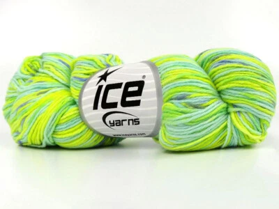 3-Skein Lot Hand Dyed Cashmere Yarn Light 3x100g/225m Green Blue Shades - Image 1 of 4