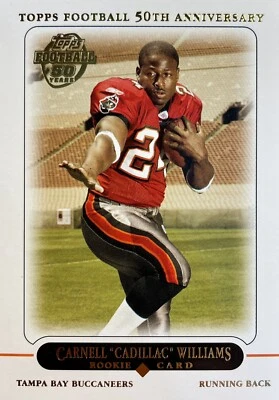2005 CADILLAC WILLIAMS #438 Topps 50th Anniversary ROOKIE Tampa Bay Buccaneers - Image 1 of 3