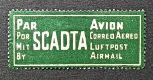 etichetta posta aerea SCADTA - Foto 1 di 2