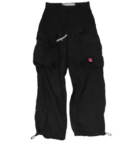 Off-White Men Bondage Cargo Pants Size US 30 Black Polyamide Logo Adjustable - Picture 1 of 18