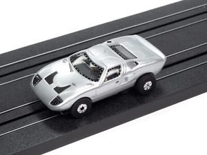 Coche Ranura Auto World Escala HO Thunderjet Ultra G 1966 Ford GT40 Orion Plateado - Imagen 1 de 5