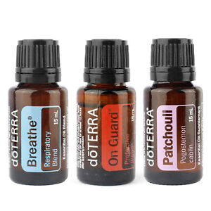 doTERRA On Guard /Patchouli/Breathe Essential Oil 15 mL Brand New and Sealed