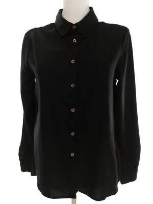 Silvian Heach  Größe XS Schwarz Knopf Hemd Bluse Langarm - Bild 1 von 4