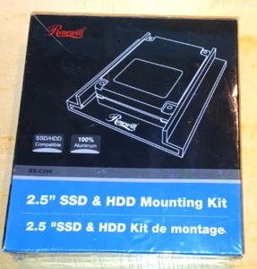 Rosewill RX-C200 2.5" SSD / HDD Aluminum Mounting Kit Up To 9.5 MM Of HT. New - Picture 1 of 2
