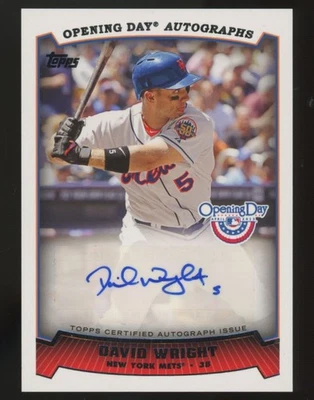2013 Topps Opening Day David Wright Auto #ODA-DW - Image 1 of 2