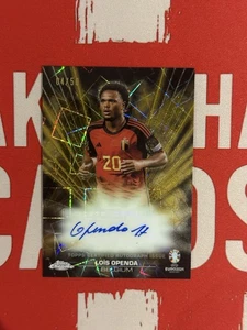 Lois Openda – 2024 Topps Chrome Euro 2024 Gold Black Lazer Auto /50 – Belgium - Picture 1 of 4