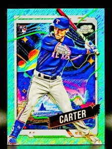 2024 Topps Cosmic Chrome Evan Carter Rookie Aqua Equinox Refractor /199 #186 - Picture 1 of 2