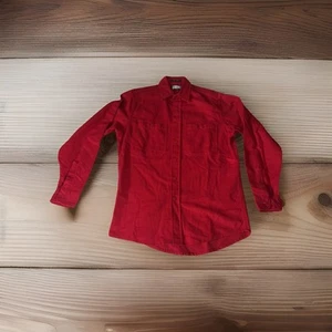 Vintage Fieldmaster Shirt Mens Red Flannel Button Up Outdoors Sz M Tall USA Made - Picture 1 of 13