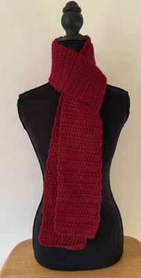 BUFANDA CROCHET HECHA A MANO 4" X 70" Foto 1 de 3