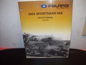 Polaris ATV OEM service manual with New CD 2003 Sportsman 6x6 P/N 9918067 - Picture 1 of 4