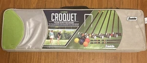 Franklin Croquet Set 6 Jugadores Croquet Set Estacas Exterior 6 Mazos 6 Bolas NUEVO - Imagen 1 de 8
