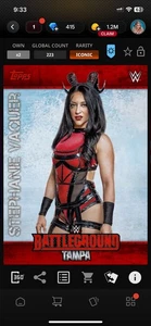 Topps Slam WWE 2025 NXT Battleground Red Motion - Stephanie Vaquer 223cc ICONIC - Bild 1 von 1