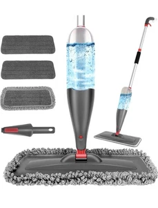 Spray Mop zur Bodenreinigung mit 3 Stück waschbaren Pads - Nass Trocken Mikrofaser Mopp wi - Bild 1 von 8