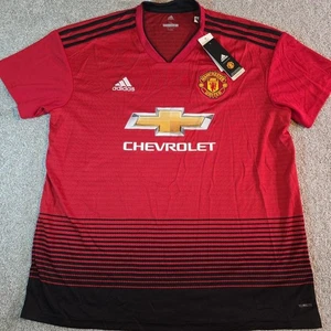 NWT ADIDAS Manchester United Red 18/19 Home Soccer Jersey Mens Size XL - Picture 1 of 11
