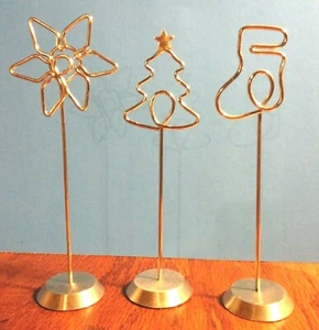 Juego de 3 soportes para fotos de vacaciones medias de plata cepillada árbol de pascua por muelle 1 - Imagen 1 de 6