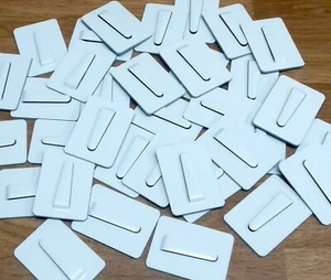 PACK OF 25 SELF ADHESIVE METAL CABLE CLIPS SIZE LARGE 31mm x 44mm FOR 12mm CABLE - Picture 1 of 2