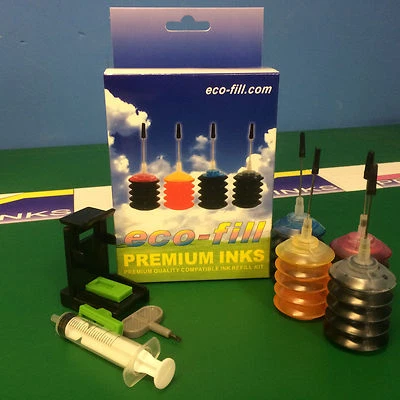 EcoFill INK Cartridge REFILL KIT for HP 301 302 303 304 305 Printer Black Color - Image 1 of 4