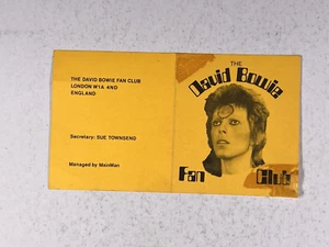 David Bowie Fan Club Card Membership Original UK 1974/1975 - Picture 1 of 12