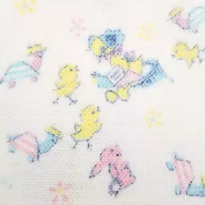 Manta térmica para bebé de colección tejido gofre satinado pastel conejito pollito - Imagen 1 de 8
