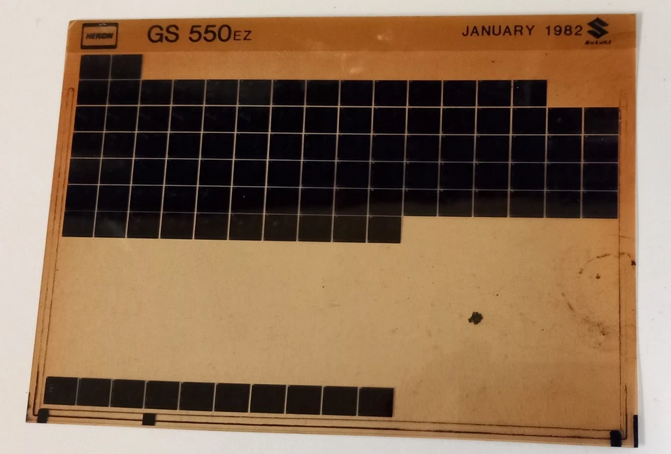 Suzuki GS550EZ Jan 1982 Motorcycle Parts Micro Fiche - Image 1 of 1